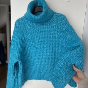 Zara Vibrant Blue Turtleneck Sweater